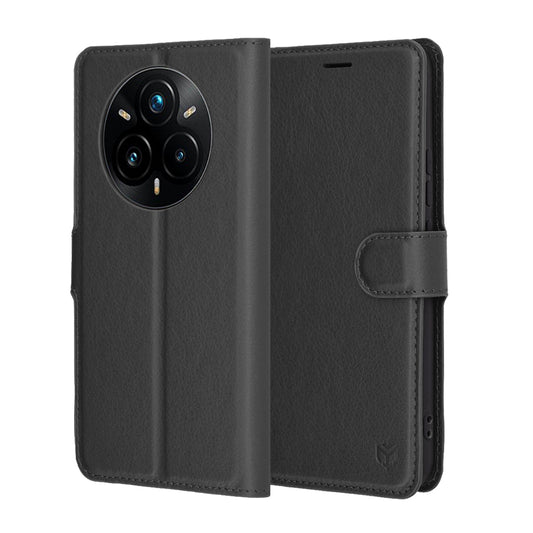 Funda para Realme 14 Pro+, Techsuit, Leather Folio, Negra