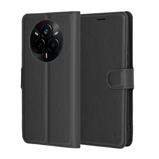 Funda para Realme 14 Pro, Techsuit, Leather Folio, Negra
