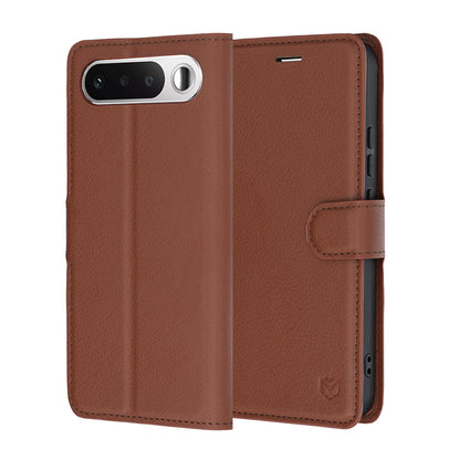 Funda para Realme 16, Techsuit, Leather Folio, Marrón