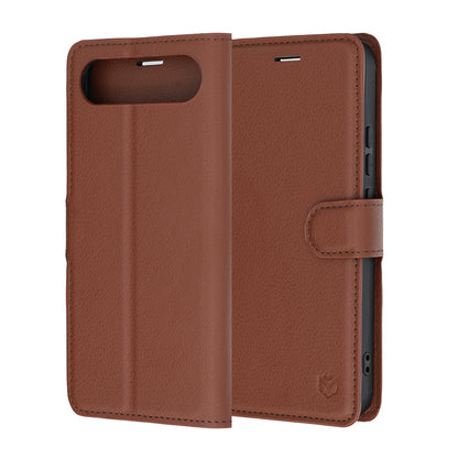 Funda para Realme 16, Techsuit, Leather Folio, Marrón
