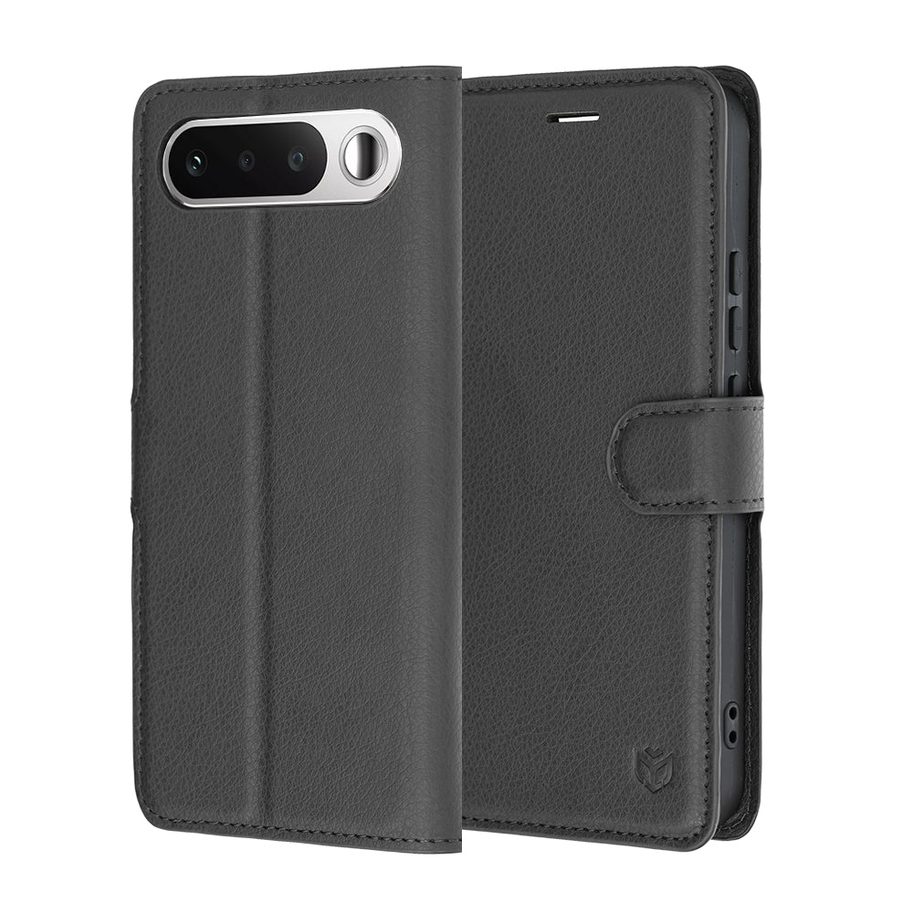 Funda para Realme 16, Techsuit, Leather Folio, Negra