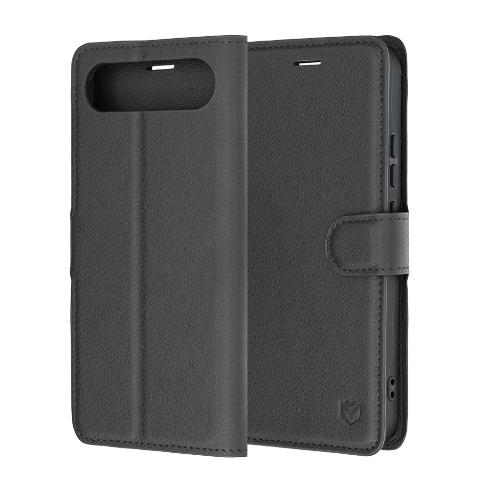 Funda para Realme 16, Techsuit, Leather Folio, Negra
