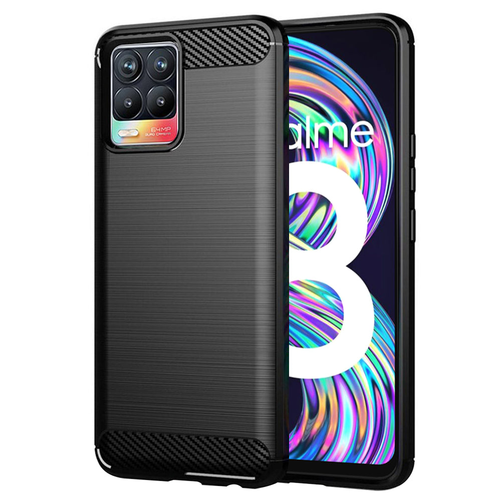 Funda para Realme 8 Pro / 8, Techsuit, Carbono, Negra