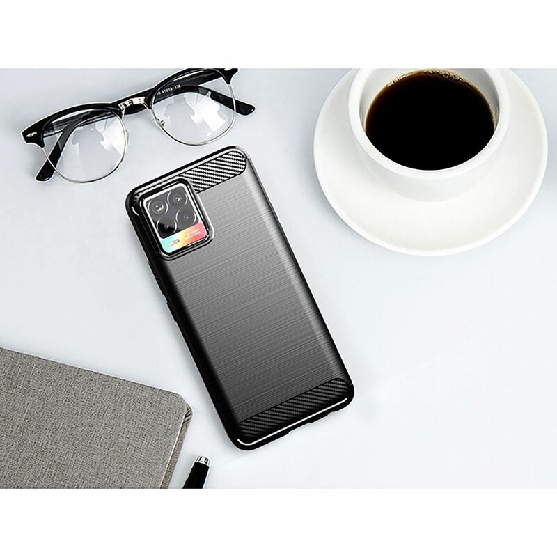 Funda para Realme 8 Pro / 8, Techsuit, Carbono, Negra