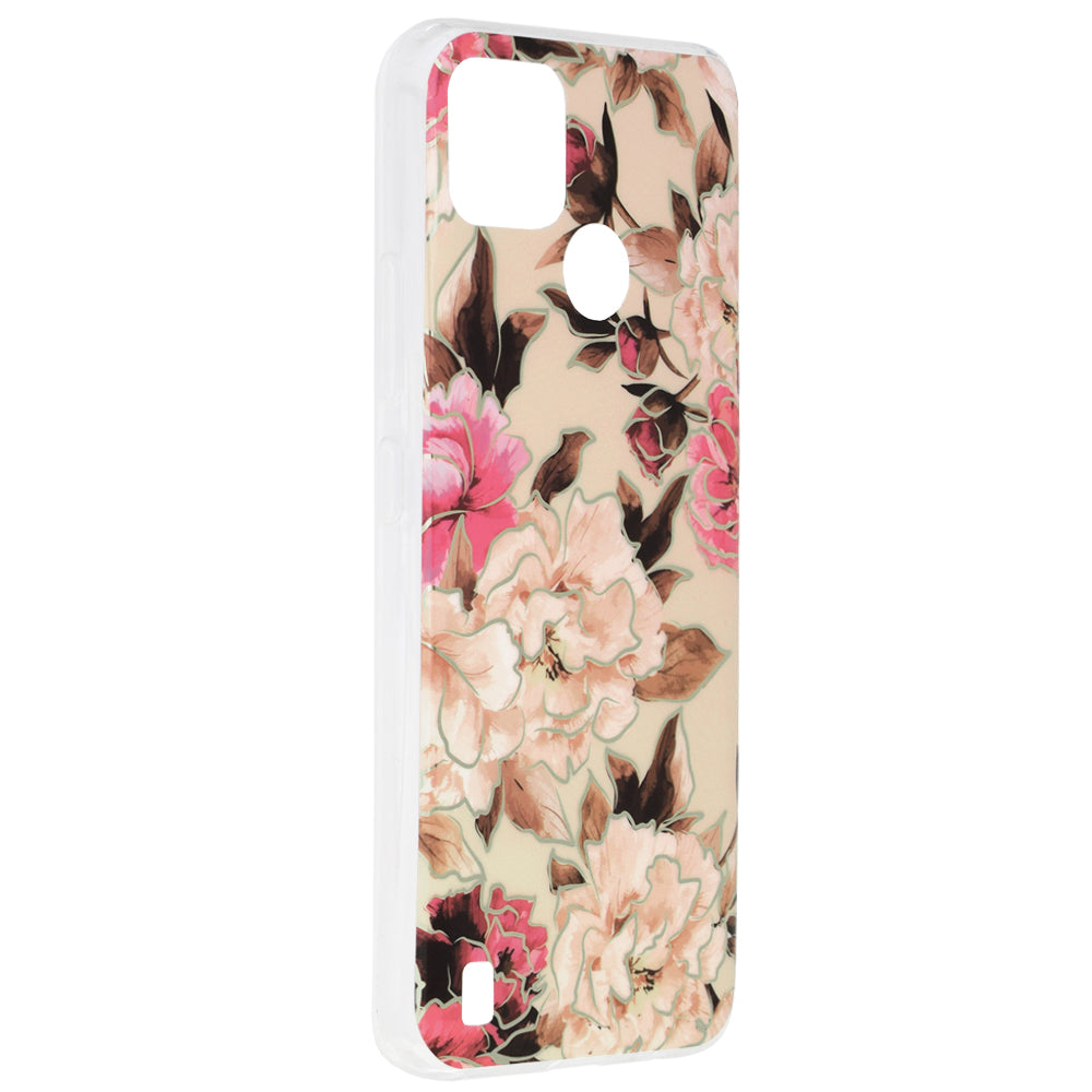 Funda para Realme C21Y / C25Y, Techsuit, Marble, Beige