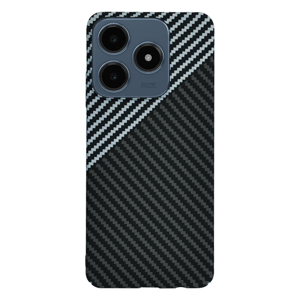 Funda para Realme C63 / C61, Techsuit, Carbonite FiberShell, Negra Gris
