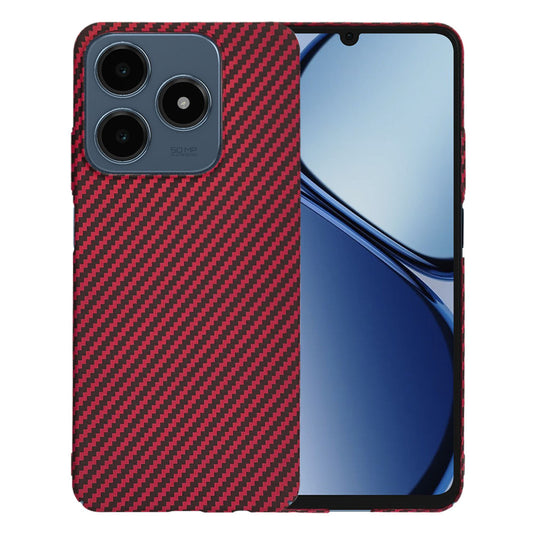 Funda para Realme C63 / C61, Techsuit, Carbonite FiberShell, Roja