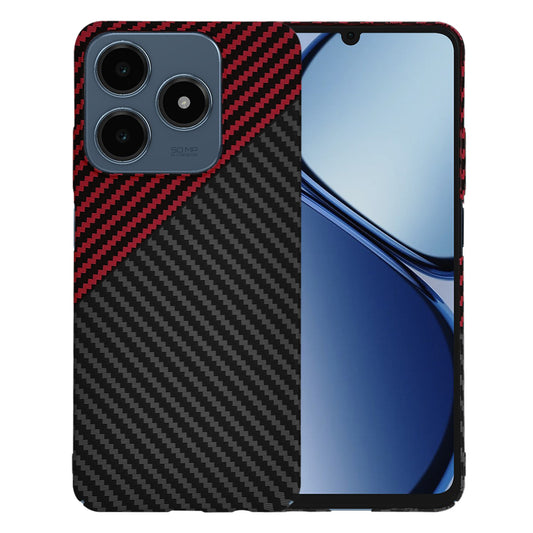 Funda para Realme C63 / C61, Techsuit, Carbonite FiberShell, Negra Roja