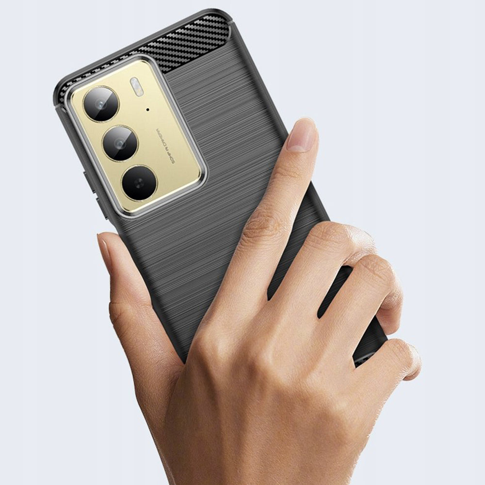 Funda para Realme C75 5G / 14x, Techsuit, Carbono, Negra