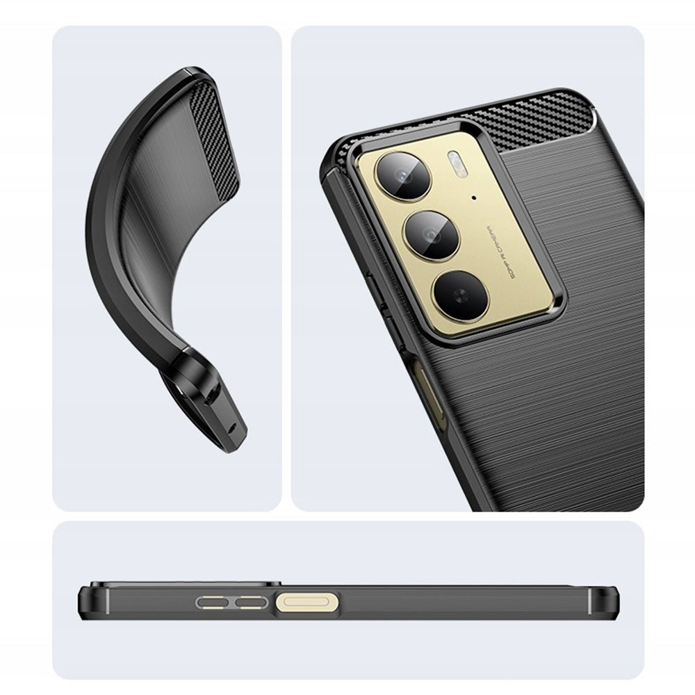 Funda para Realme C75 5G / 14x, Techsuit, Carbono, Negra