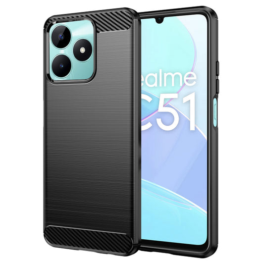 Funda para Realme Note 50 / C51, Techsuit, Carbono, Negra