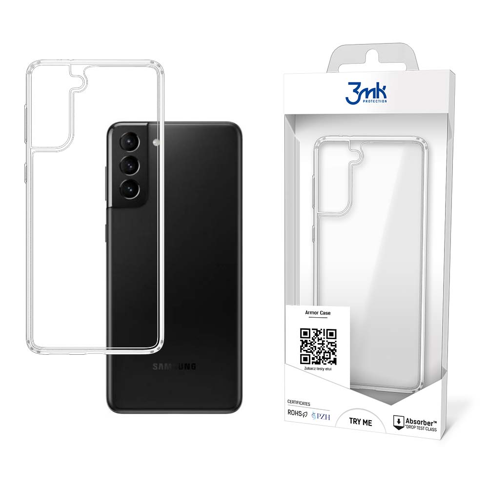 Funda para Samsung Galaxy S21 5G G991, 3MK, Armour, Transparente 