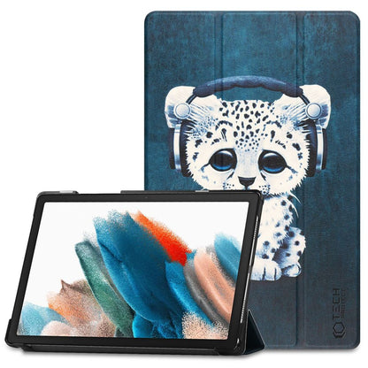 Funda para Samsung Galaxy Tab A8 10.5 (2021), Tech-Protect, SmartCase Sad Cat, Multicolor