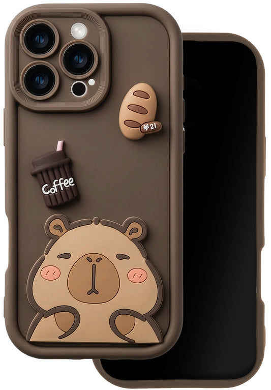 Funda para Samsung Galaxy S25 Ultra S938, OEM, Ultra Trendy 3D Capybara, Marrón