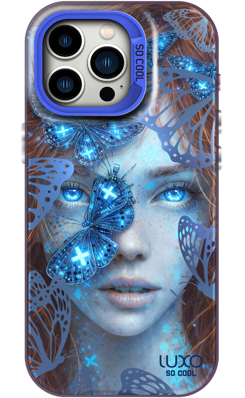Funda para Samsung Galaxy A05s A057, LUXO So CooL, ArcadiA Butterfly Girl, Multicolor