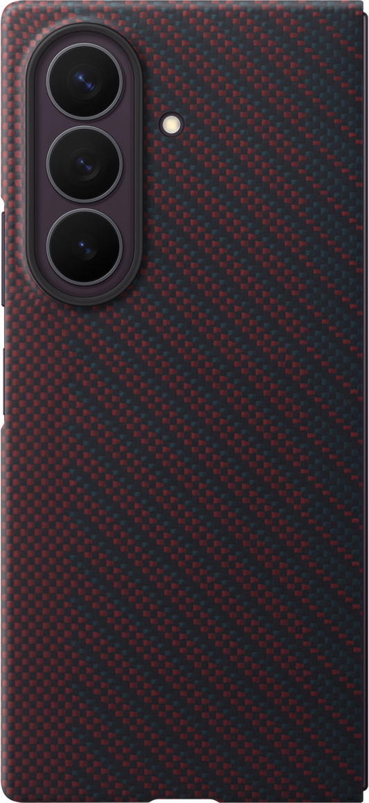 Funda para Samsung Galaxy Z Fold8 Ultra F976, Carbon Magnet Case, Roja EF-KF976SREGWW