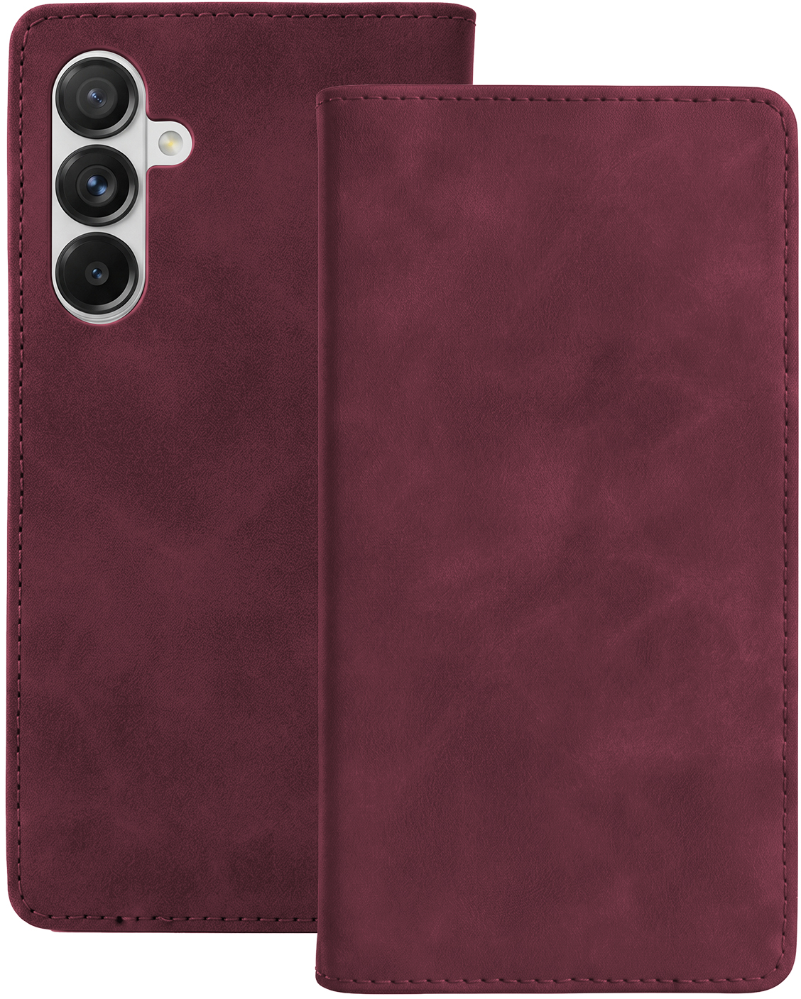 Funda para Samsung Galaxy A18 5G A186 / A17 4G A175 / A17 5G A176 / A26 A266, OEM, Smart Suede, burdeos