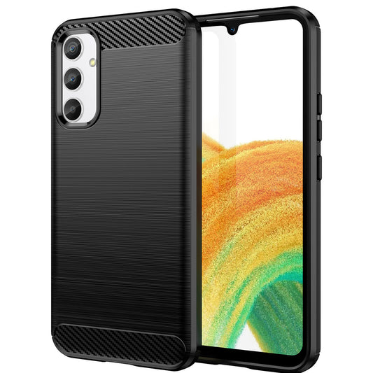 Funda para Samsung Galaxy A34 A346, OEM, Carbono, Negra