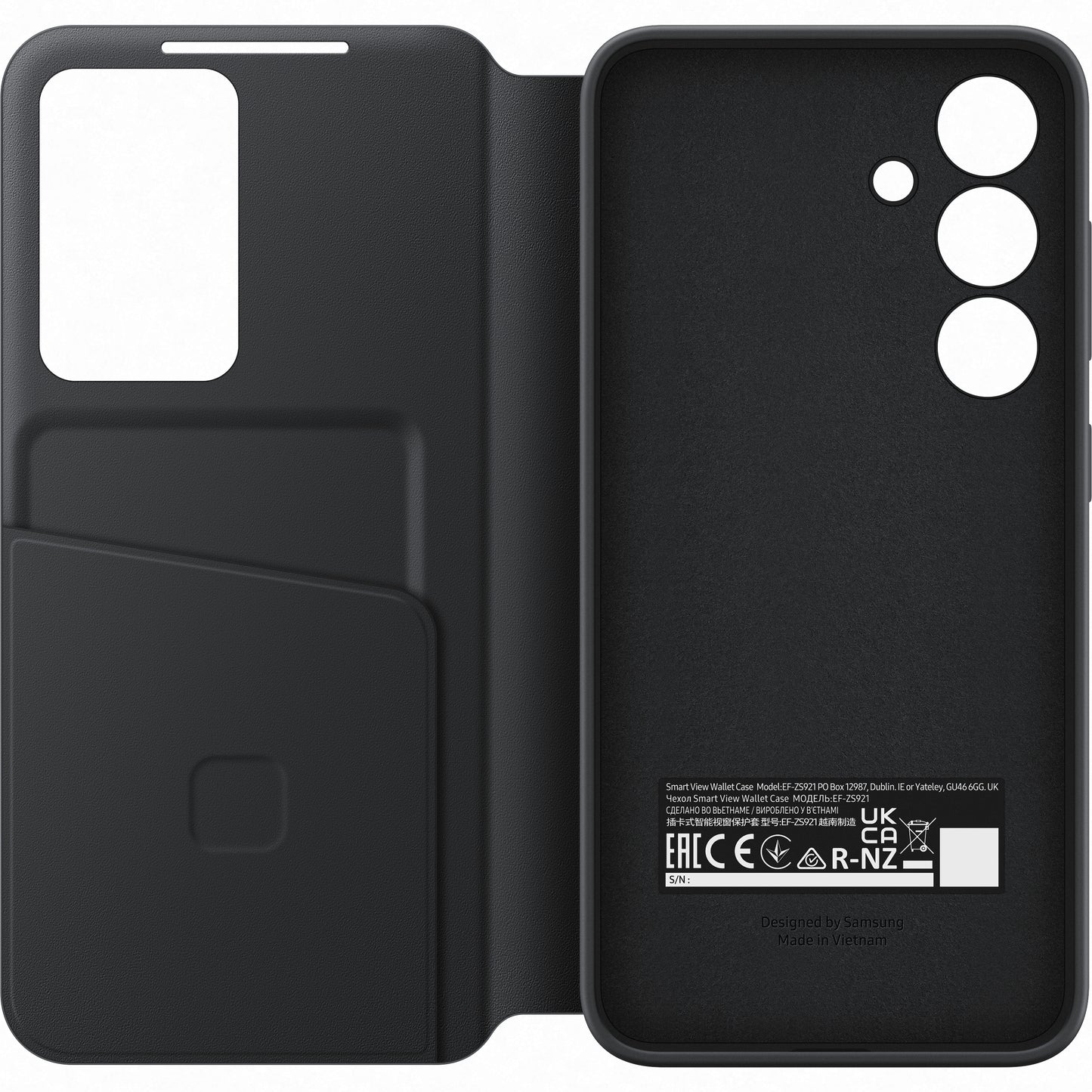 Funda para Samsung Galaxy S24 S921, S-View Wallet, Negro EF-ZS921CBEGWWW 