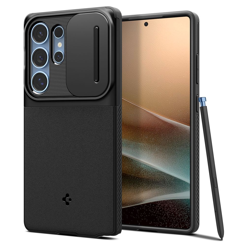 Funda para Samsung Galaxy S25 Ultra S938, Spigen, OPTIK ARMOR, Negra ACS08969