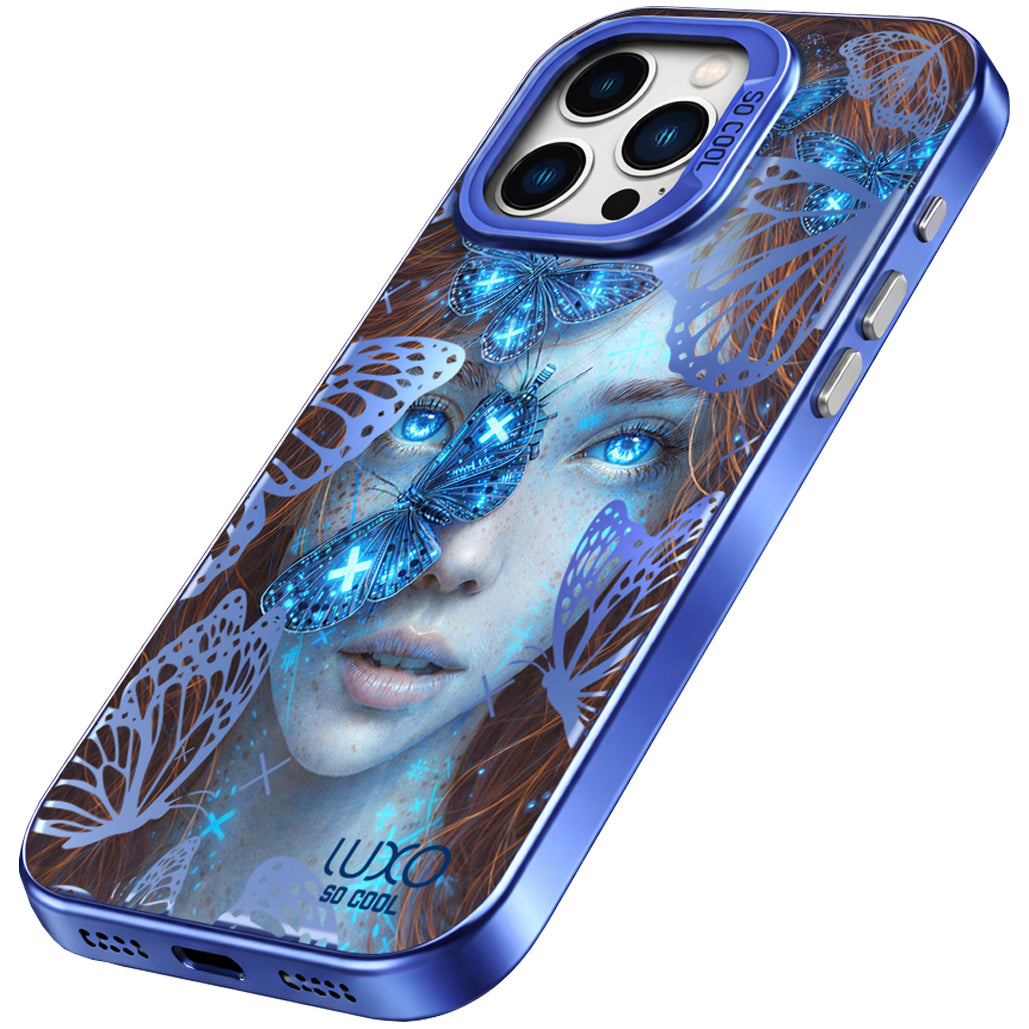 Funda para Samsung Galaxy A25 A256, LUXO So CooL, ArcadiA Butterfly Girl, Multicolor