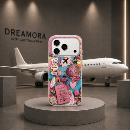 Funda para Samsung Galaxy A07 5G A076 / A07 4G A075, Perfect Case, Dreamora Pink Flight, Multicolor