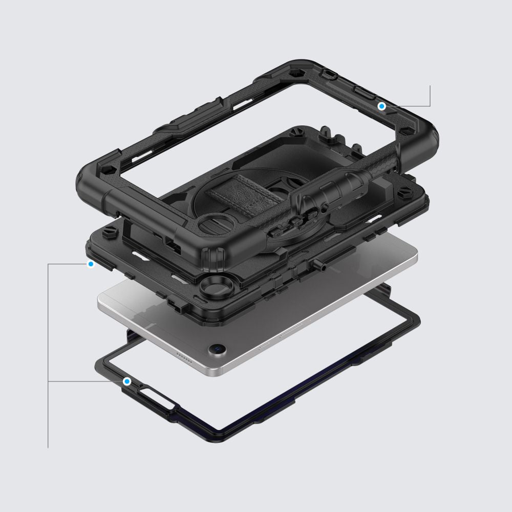 Funda para Samsung Galaxy Tab A11 / Tab A9, Tech-Protect, Solid360, Negra
