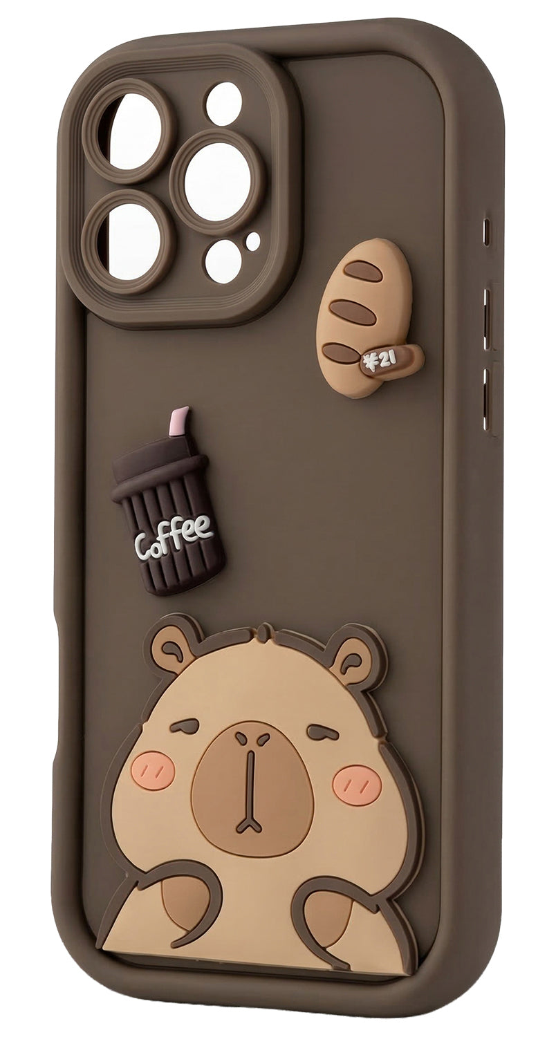 Funda para Samsung Galaxy S25 Ultra S938, OEM, Ultra Trendy 3D Capybara, Marrón