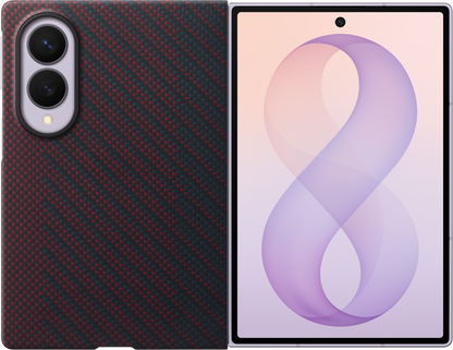 Funda para Samsung Galaxy Z Fold8 F971, Carbon Magnet Case, Roja EF-KF971SREGWW