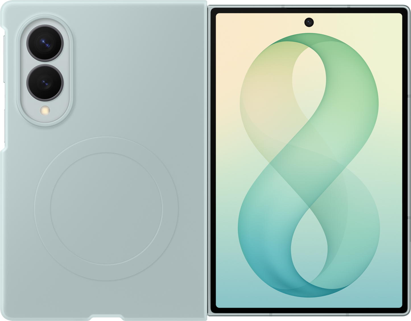 Funda para Samsung Galaxy Z Fold8 F971, Funda de Silicona con Imán, Verde EF-EF971CGEGWW