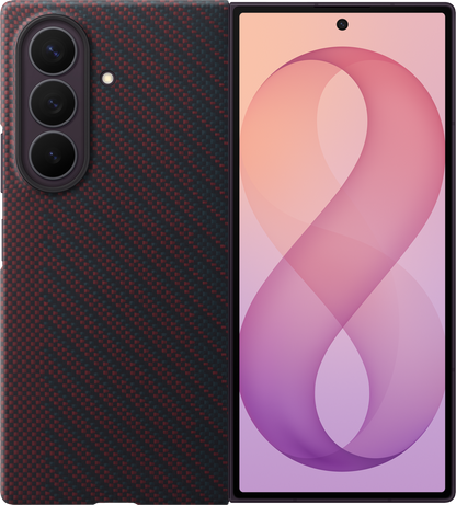 Funda para Samsung Galaxy Z Fold8 Ultra F976, Carbon Magnet Case, Roja EF-KF976SREGWW