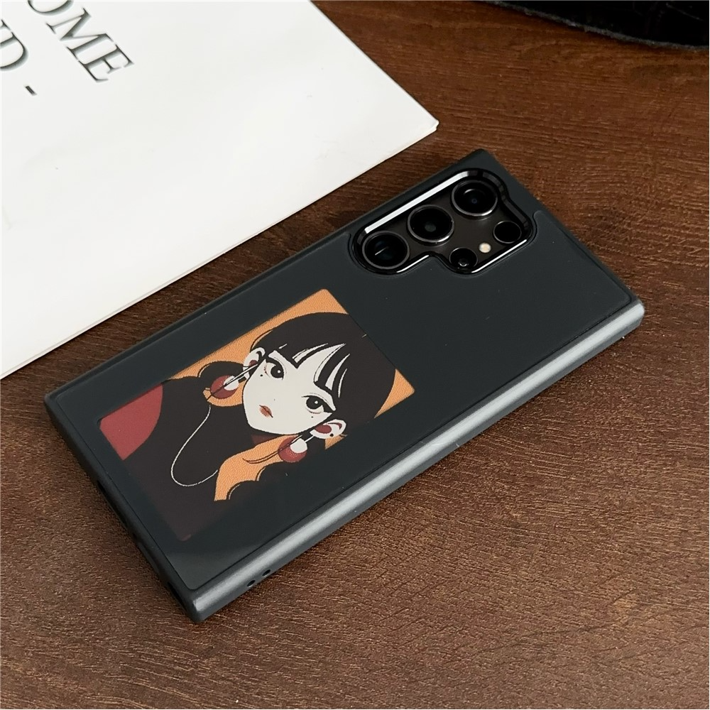 Funda para Samsung Galaxy S25 Ultra S938, OEM, Pantalla Personalizada E-Ink, Negra