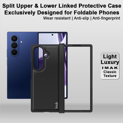 Funda para Samsung Galaxy Z Fold8 Ultra F976, Imak, Carbono, Negra