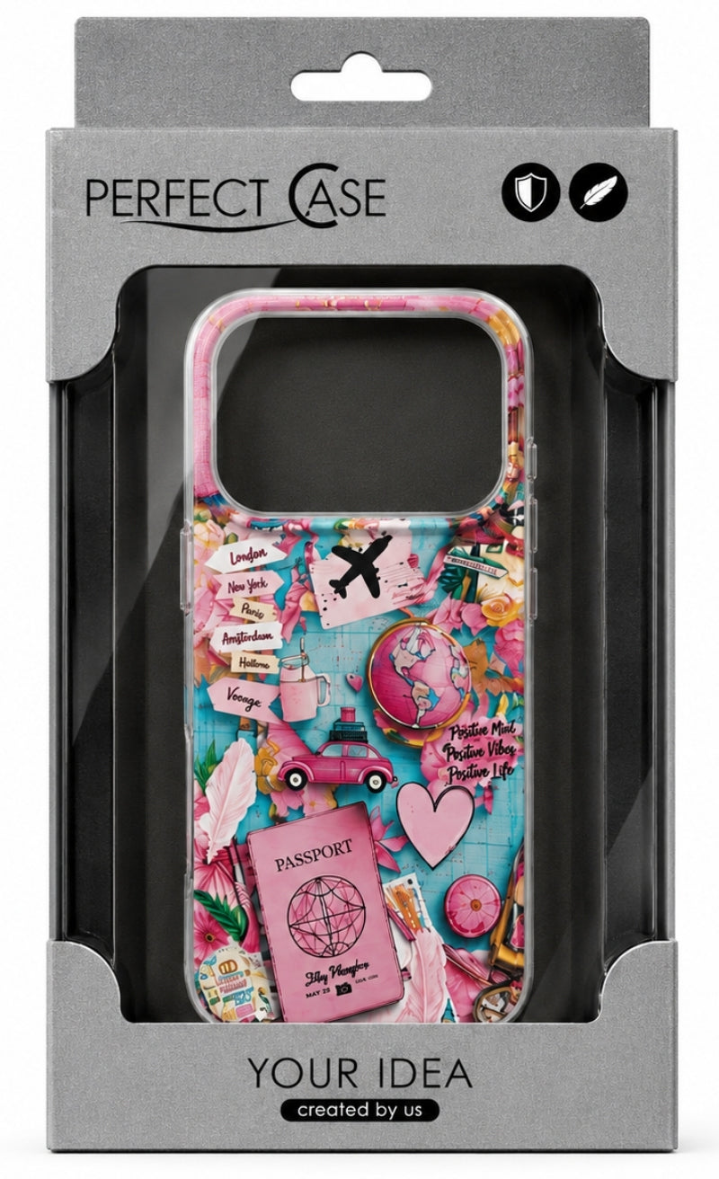 Funda para Samsung Galaxy A07 5G A076 / A07 4G A075, Perfect Case, Dreamora Pink Flight, Multicolor