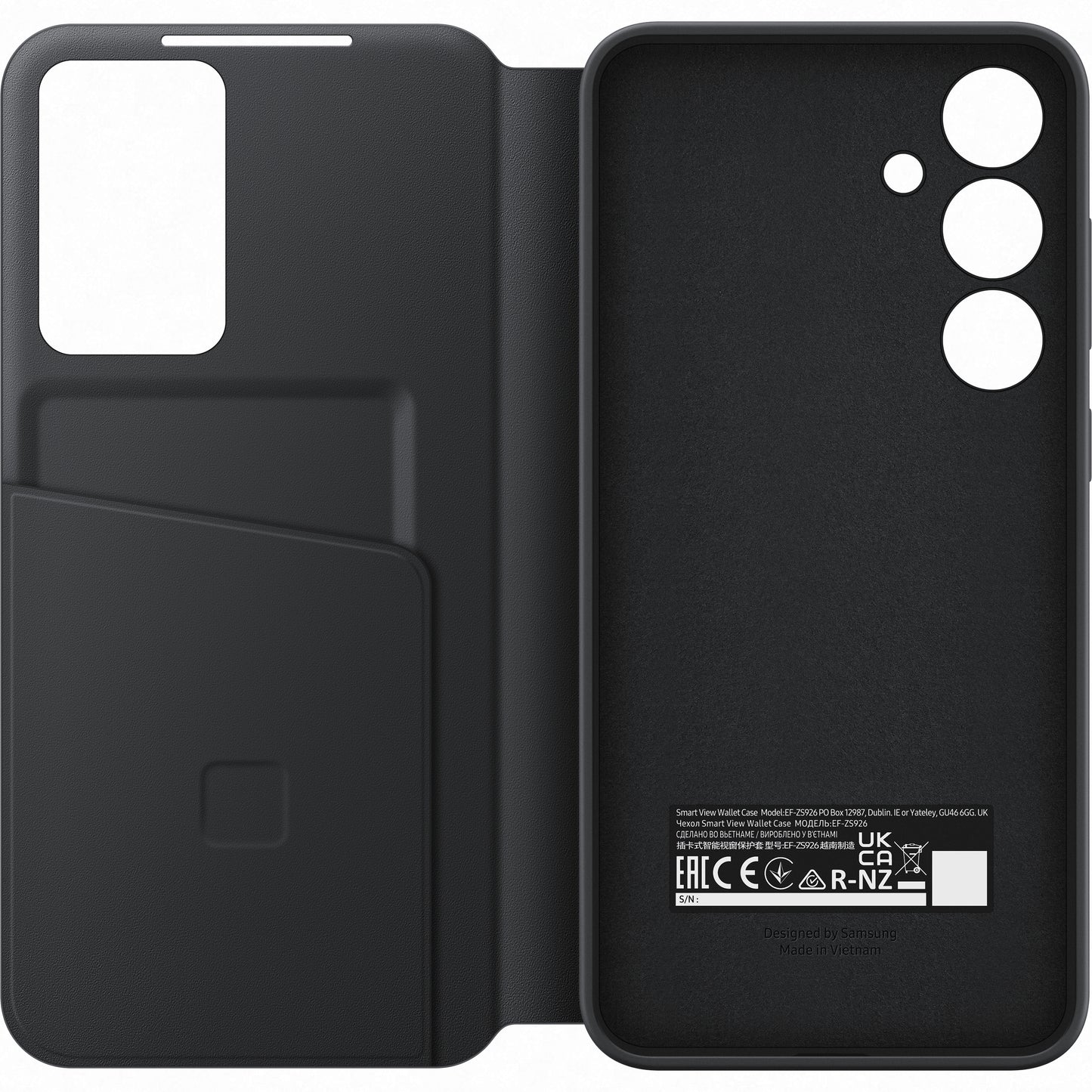 Funda para Samsung Galaxy S24+ S926, S-View Wallet, Negro EF-ZS926CBEGWWW 