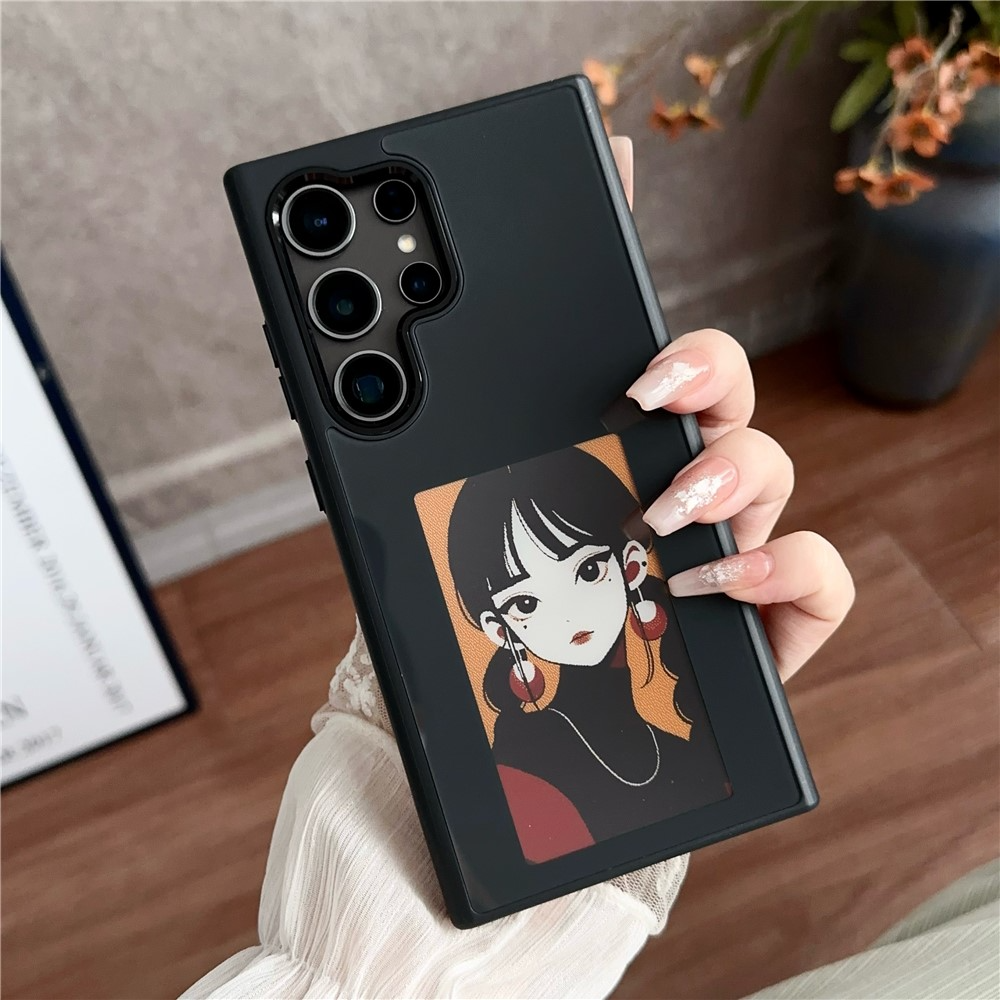 Funda para Samsung Galaxy S25 Ultra S938, OEM, Pantalla Personalizada E-Ink, Negra