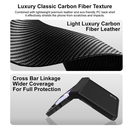 Funda para Samsung Galaxy Z Flip8 F776, Imak, Carbono, Negra
