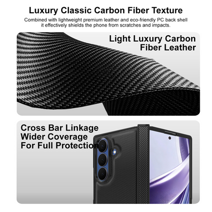 Funda para Samsung Galaxy Z Fold8 Ultra F976, Imak, Carbono, Negra