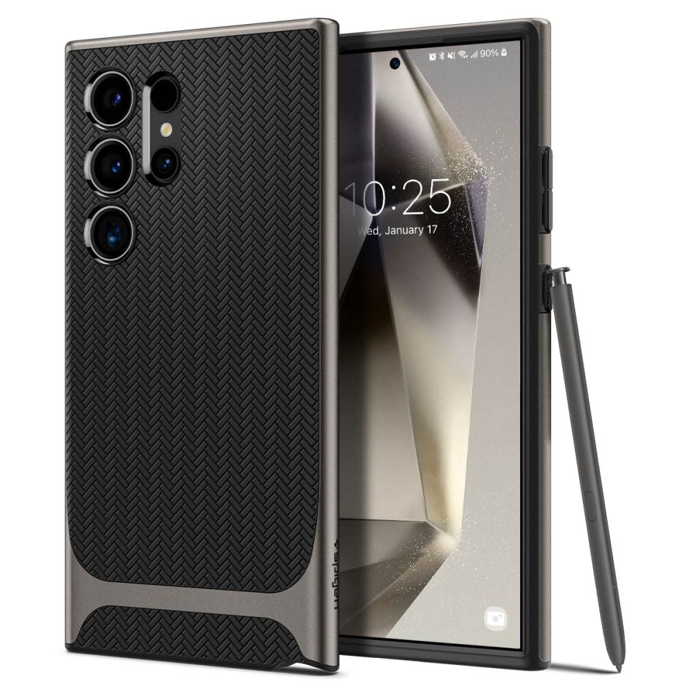 Funda para Samsung Galaxy S24 Ultra S928, Spigen, Neo Hybrid, Gris ACS07305