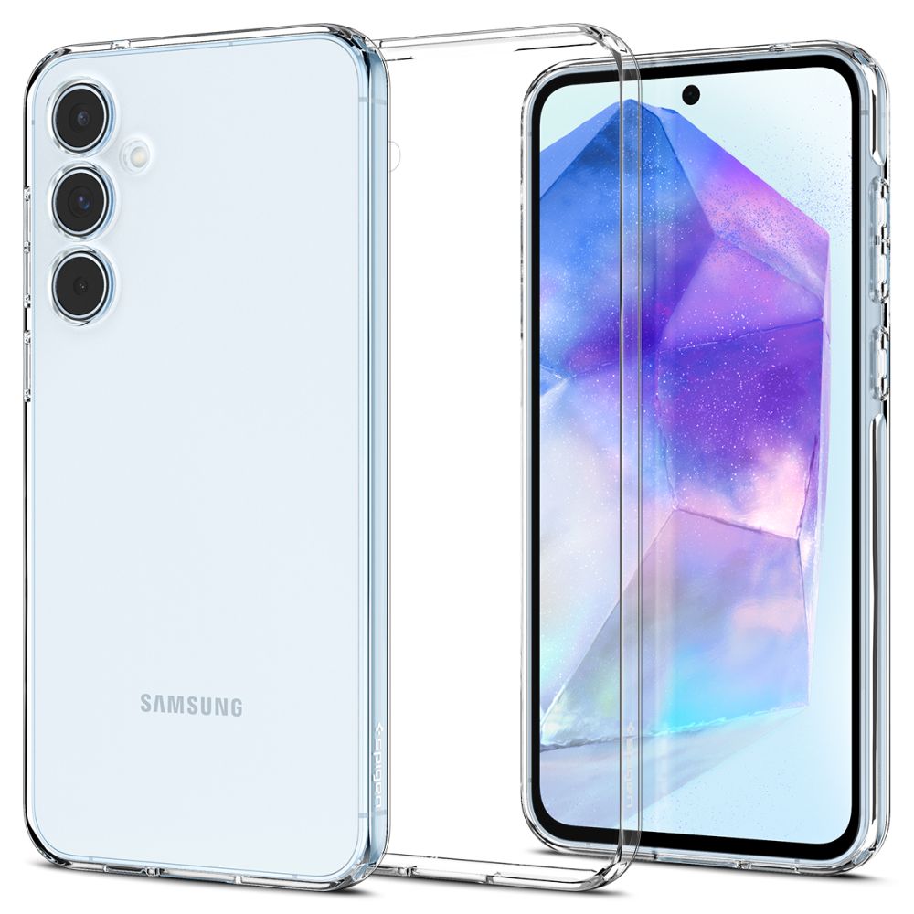 Funda para Samsung Galaxy A55 5G A556, Spigen, Cristal líquido, Transparente ACS07537 