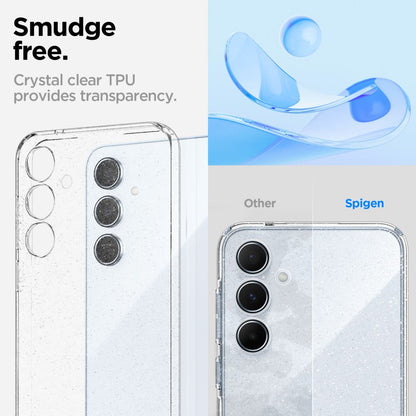 Funda para Samsung Galaxy A55 5G A556, Spigen, Liquid Crystal Glitter, Transparente ACS07538 