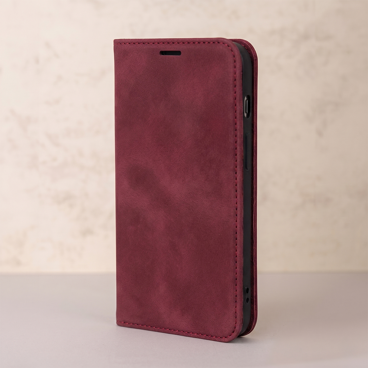 Funda para Samsung Galaxy A18 5G A186 / A17 4G A175 / A17 5G A176 / A26 A266, OEM, Smart Suede, burdeos