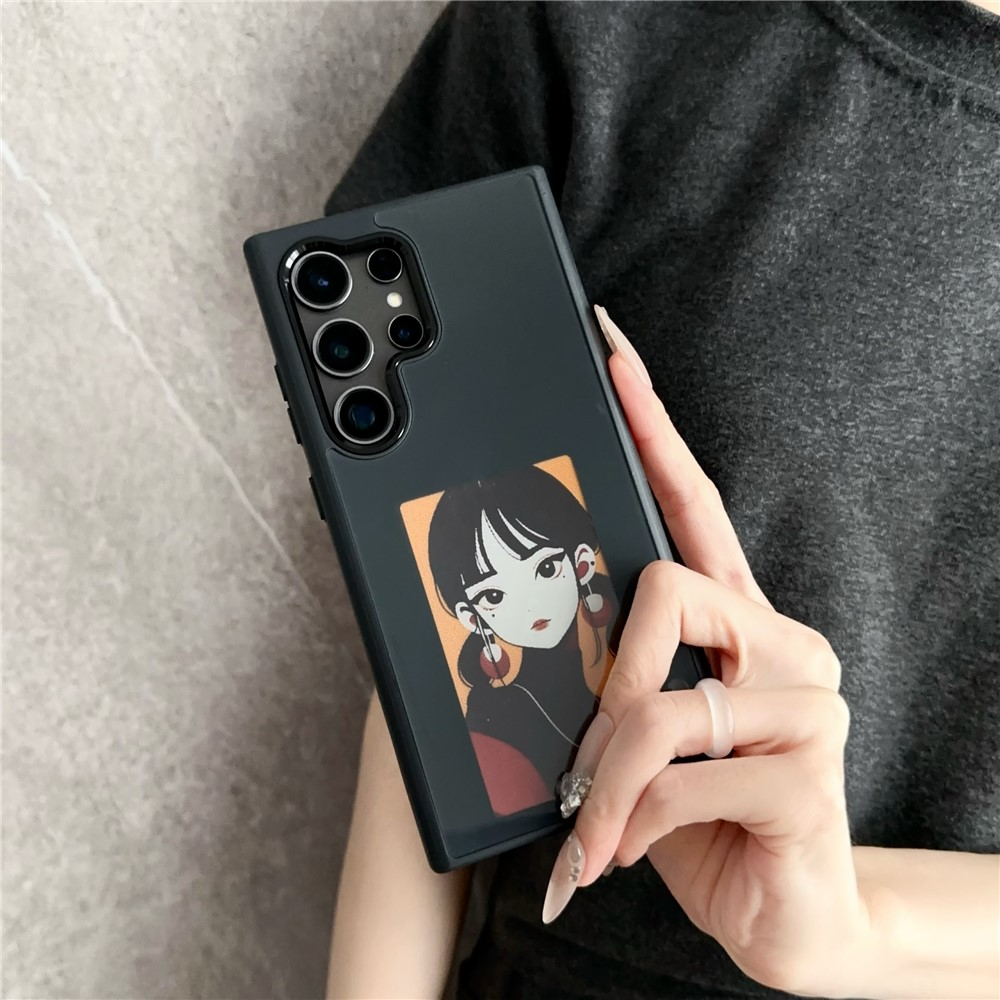 Funda para Samsung Galaxy S25 Ultra S938, OEM, Pantalla Personalizada E-Ink, Negra