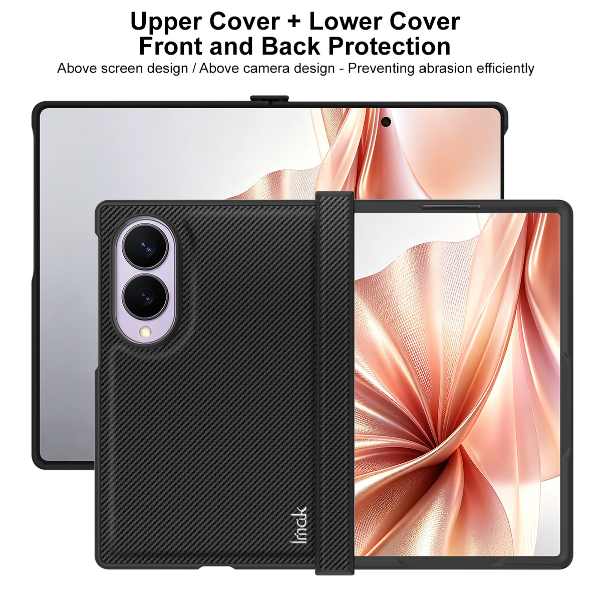 Funda para Samsung Galaxy Z Fold8 F971, Imak, Carbono, Negra