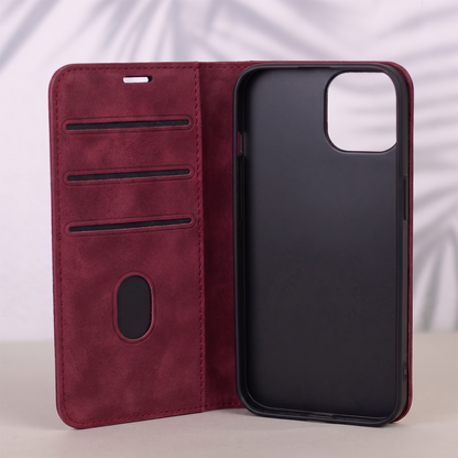 Funda para Samsung Galaxy A18 5G A186 / A17 4G A175 / A17 5G A176 / A26 A266, OEM, Smart Suede, burdeos