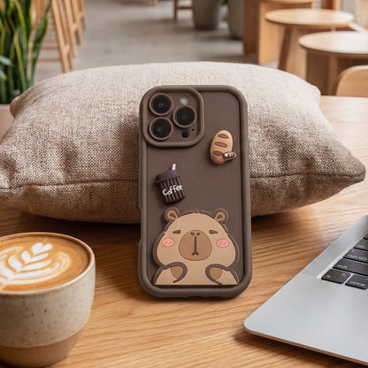 Funda para Samsung Galaxy S25 Ultra S938, OEM, Ultra Trendy 3D Capybara, Marrón
