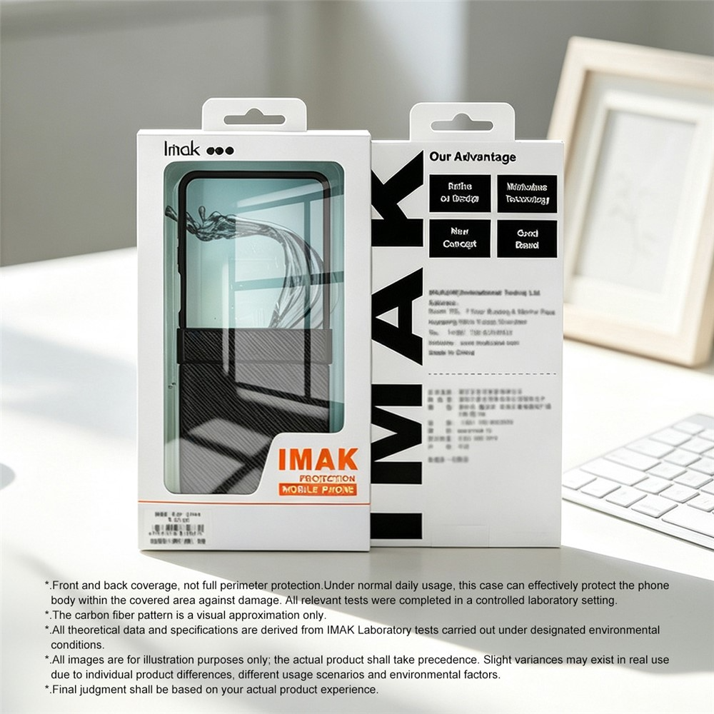 Funda para Samsung Galaxy Z Flip8 F776, Imak, Carbono, Negra
