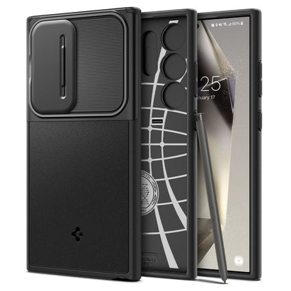 Funda para Samsung Galaxy S24 Ultra S928, Spigen, OPTIK ARMOR, Negro ACS07313 