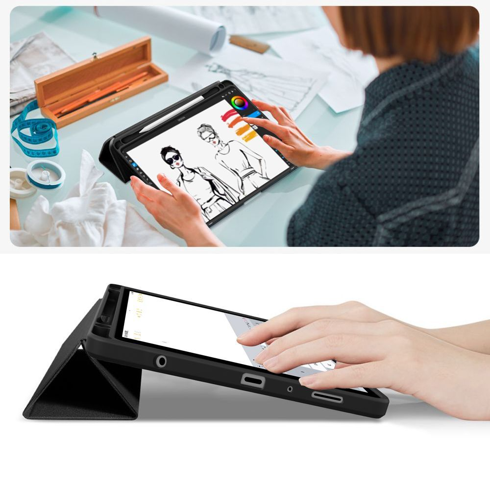 Funda para Samsung Galaxy Tab A11 / Tab A9, Tech-Protect, SC PEN Hybrid, Negra