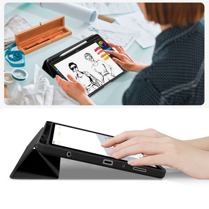 Funda para Samsung Galaxy Tab A11 / Tab A9, Tech-Protect, SC PEN Hybrid, Negra